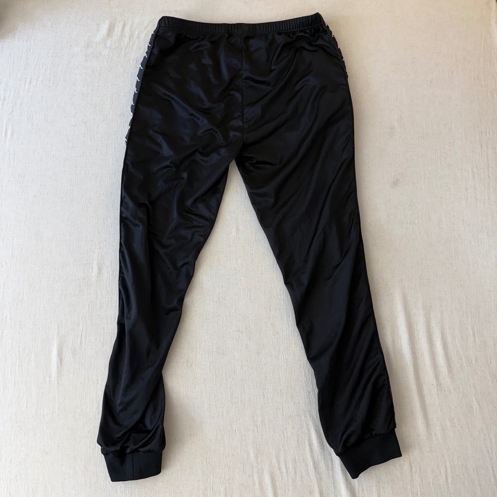Kappa Banda Track Pants Mens XL Black Logo Tape Joggers Streetwear Sportswear - Picture 7 of 10